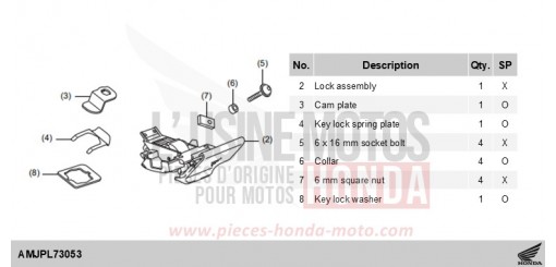 KIT,TOP BOX LOCK NSS750S de 2025